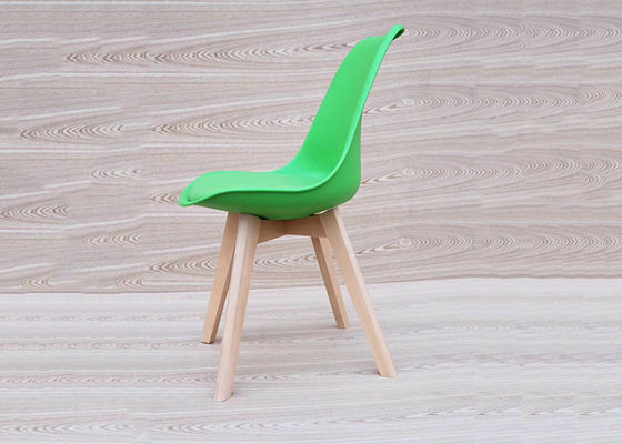 Ergonomic PU Dining Chair , Black Support Solid Wood Dining Room Chairs