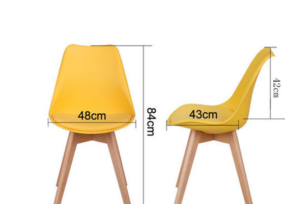 Ghế Eames chân màu vàng bằng nhựa Beech với khả năng chịu tải cao